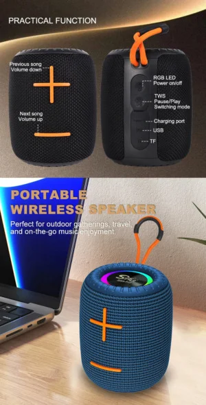 Sing-e ZQS-P22 Преносим Bluetooth високоговорител iPX3 – Камуфлаж