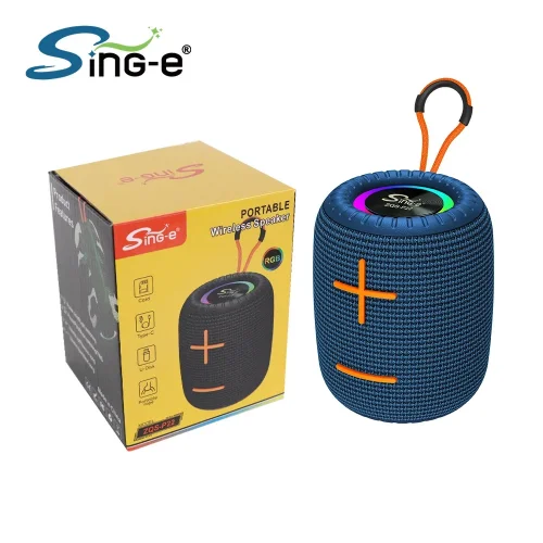 Sing-e ZQS-P22 Преносим Bluetooth високоговорител iPX3 – Тъмно Син