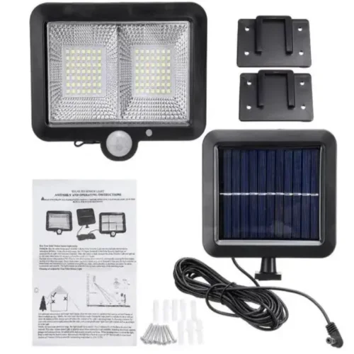 SL-F98 F108 98 LED соларна лампа PIR защитен разделен преносим слънчев панел сензор за движение прожектор