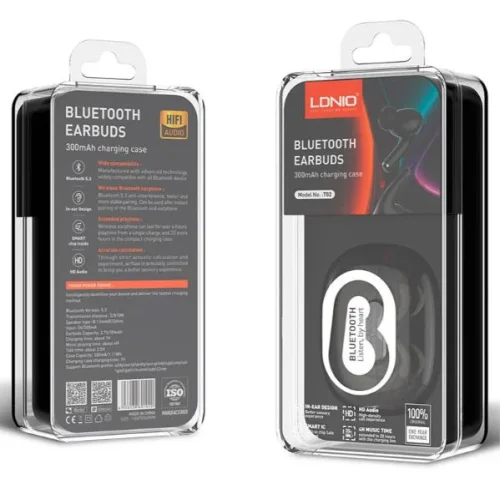 Слушалки T02 LDNIO TWS HD Audio BT Earbuds BT5.3 – Черен