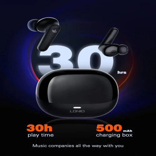 Слушалки T05 LDNIO TWS HD Audio BT Earbuds BT5.3 30ч. – Черен