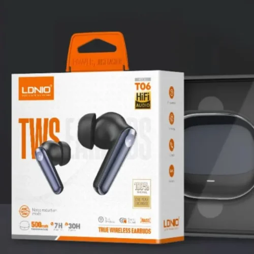 Слушалки T06 LDNIO ANC ENC TWS HD Audio BT Earbuds BT5.3 – Черен