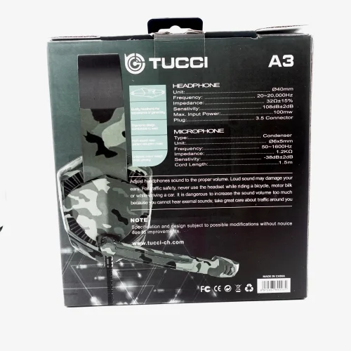 Слушалки за компютър TUCCI A3