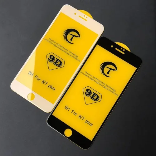 Стъклен протектор 9D за iPhone 7 / 8 Plus – Бял