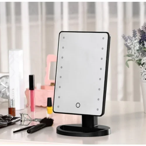 Светещо Лед Огледало Large Led Mirror 16 LED светлини – Голяма – Бял