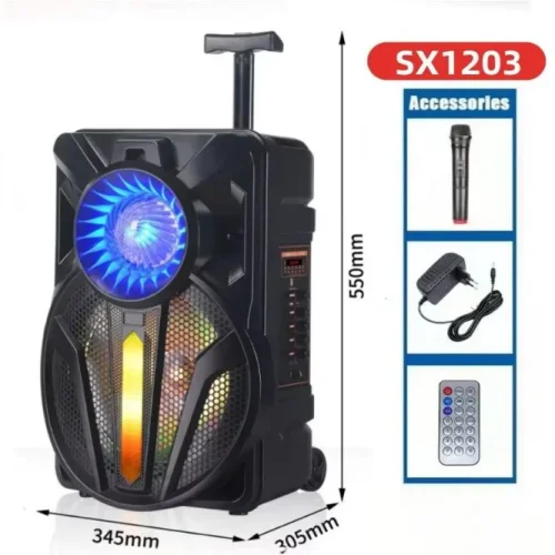 SX-1203 12″ 800W Безжична колона говорител субуфер