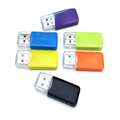 TF4 Високоскоростен метал USB четец на карти, за SD карта на фотоапарат, офис, домашна употреба – MIX цветове