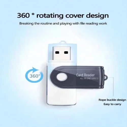 TF5 Високоскоростен Pvc USB 4-в-1 четец на карти, за SD карта на фотоапарат, офис, домашна употреба – MIX цветове