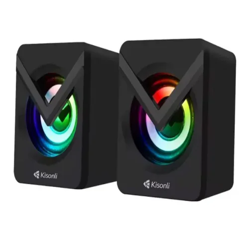 Тонколони KISONLI L-1040 светещи AUX, 2×2.5W
