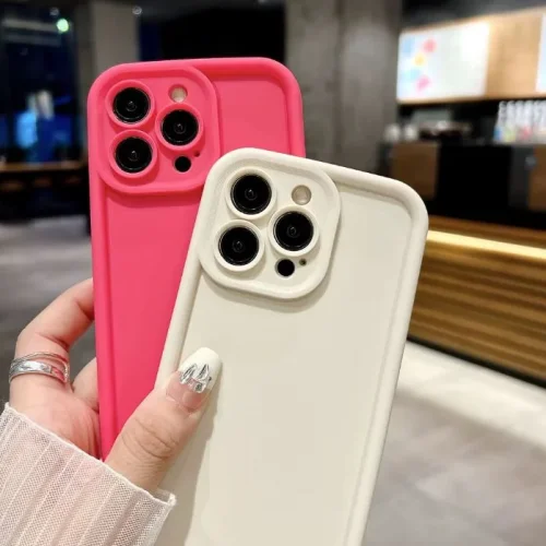 TP-16 Силиконов калъф с връзка за iPhone 16 – Розов