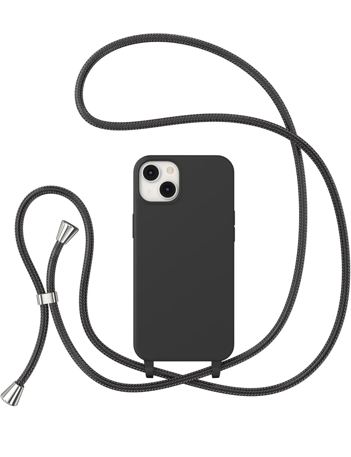 TP-16 Силиконов Кейс с връзка за Samsung S25 Plus – Черен