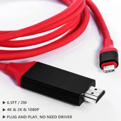 Type-C към HDMI мъжко кабел адаптер за връзка на MHL Android смартфон телефон таблет с телевизор монитор