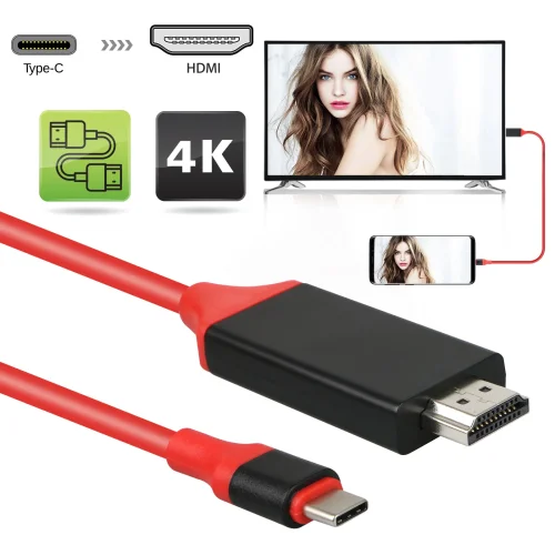 Type-C към HDMI мъжко кабел адаптер за връзка на MHL Android смартфон телефон таблет с телевизор монитор