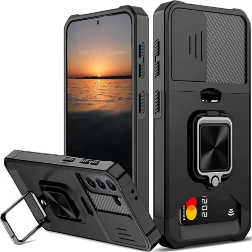 Удароустойчив калъф TP-30 за iPhone 17 Air 4в1 с джобче