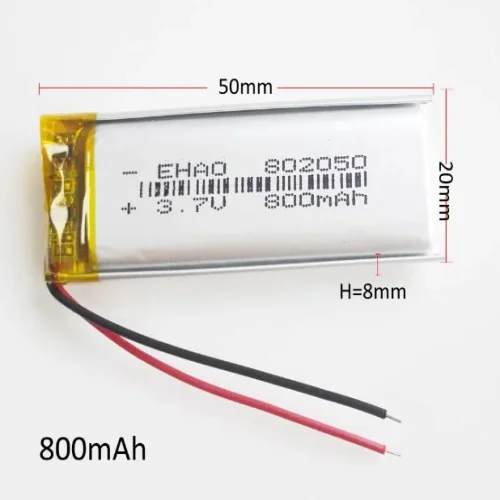 Универсална Батерия 802050 50 / 20 / 8mm 800 mAh