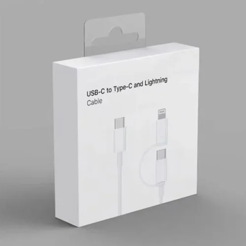 USB Кабел 2В1 60W iPhone USB-C към USB-C и LIGHTNING