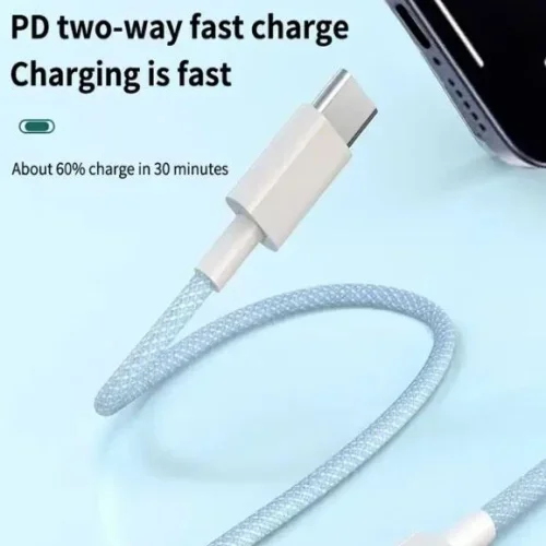 USB Кабел 2В1 60W iPhone USB-C към USB-C и LIGHTNING