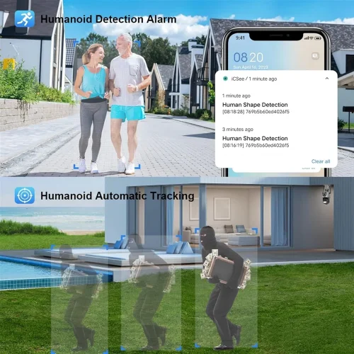 V21 1080P 360 IP 4G LTE + LAN 2.4GHz (APP:V380PRO)Camera 3.0MP V380 3.6mm Двойна Външна охранителна камера