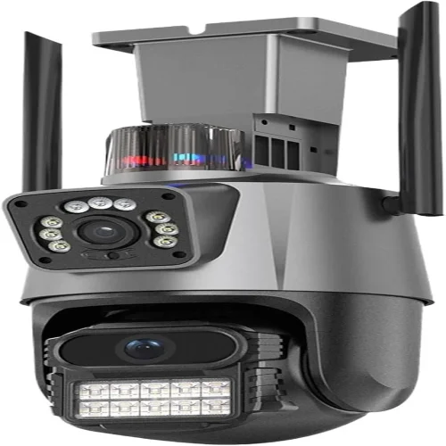V21 1080P 360 IP WIFI + LAN 2.4GHz (APP:V380PRO) 3.0MP V380 3.6mm Двойна Външна охранителна камера