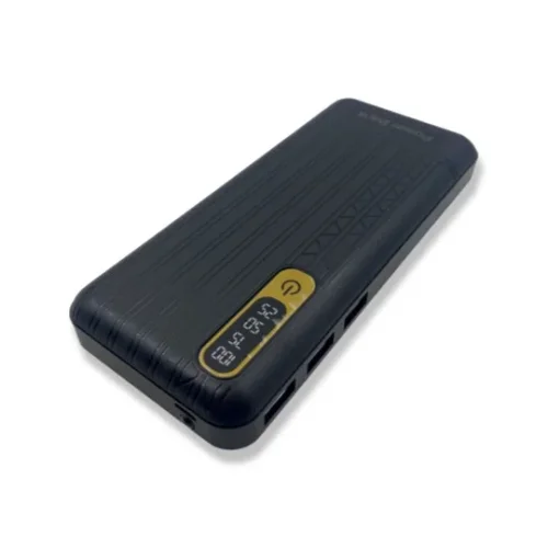 Външна батерия за зареждане PB-30с 3 изхода USB 15,000mAh – Черен