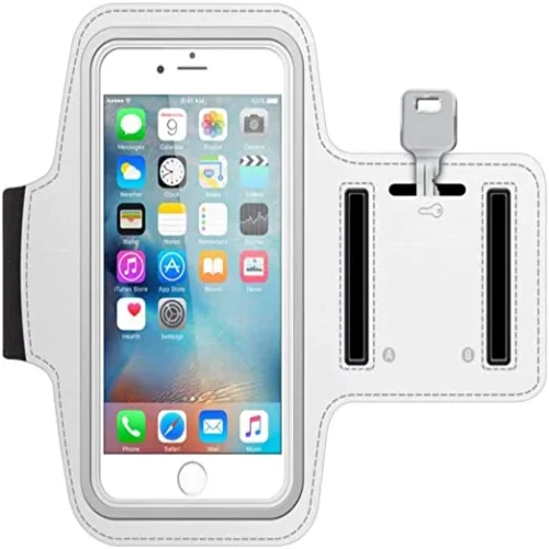 W20 Спортен калъф за ръката за смартфони размер iPhone 6G – Бял