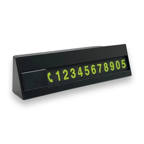 WA878 Авто паркинг табела с телефонен номер – Черен