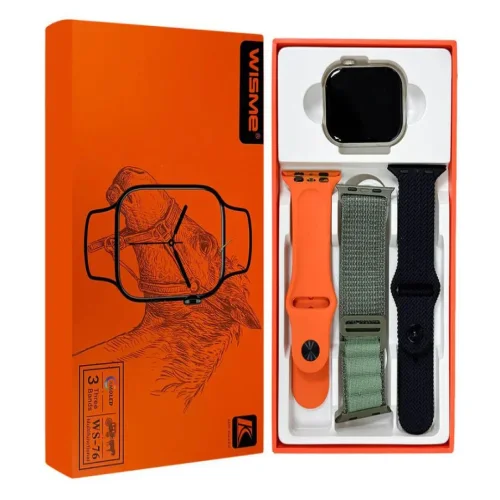 WISME WS-76 AMOLED Смартчасовник – IP68, Висока Яркост – ЗЛАТЕН КОРПУС