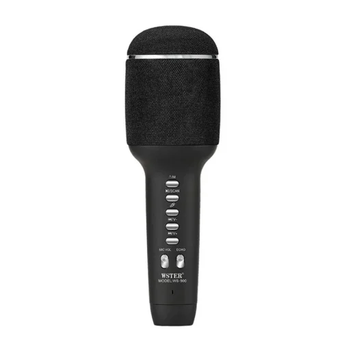 WSTER WS-900 Безжичен Микрофон с Блутут и мощни тонколони – Черен