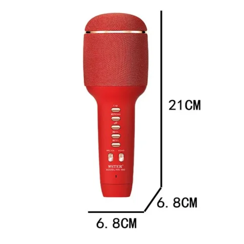 WSTER WS-900 Безжичен Микрофон с Блутут и мощни тонколони – Черен