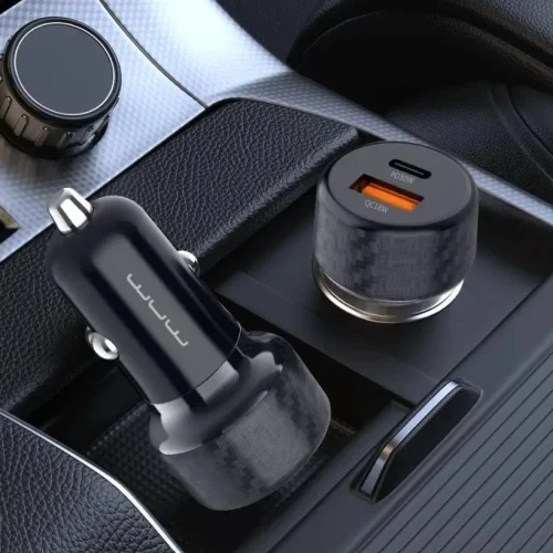 WUW C258 12V Адаптер кола 48W двоен изход USB и USB-C