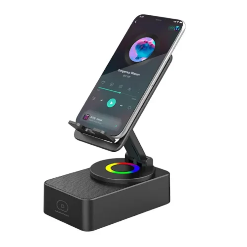 WUW R190 2в1 Преносима Tонколона + Стойка , BT , USB, SD, FM, AUX LED RGB