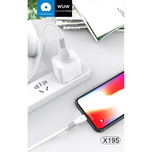 WUW X195 Кабел за Зареждане 2.4A 1M – USB към Micro