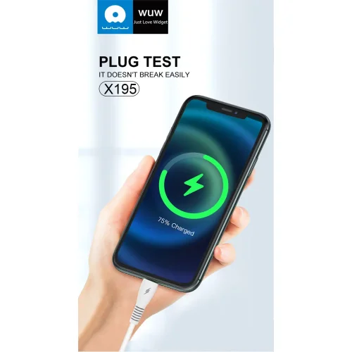 WUW X195 Кабел за Зареждане 2.4A 1M – USB към Micro