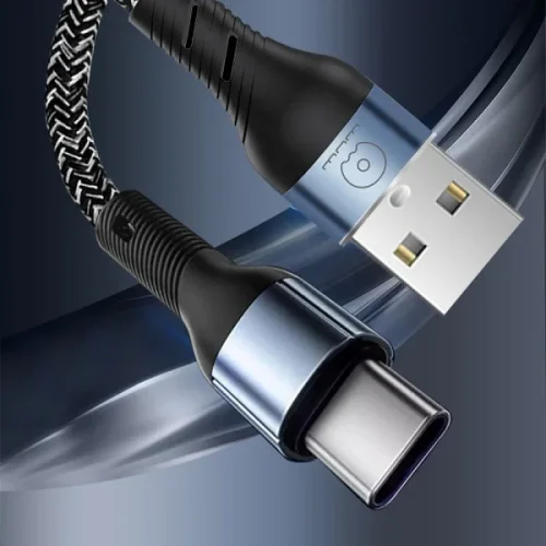 WUW X213 Плетен Кабел за Зареждане 2.4A 1M – USB към TYPE-C