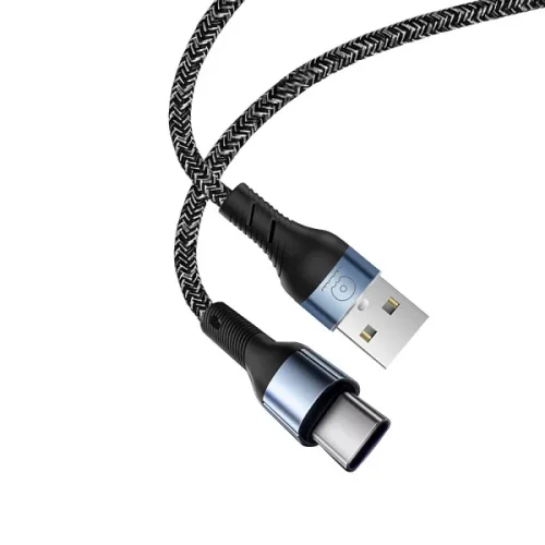 WUW X213 Плетен Кабел за Зареждане 2.4A 1M – USB към TYPE-C