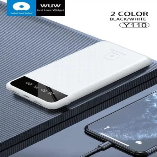 WUW-Y110 с USB-C 2A POWER BANK – 10,000MAH – Бял