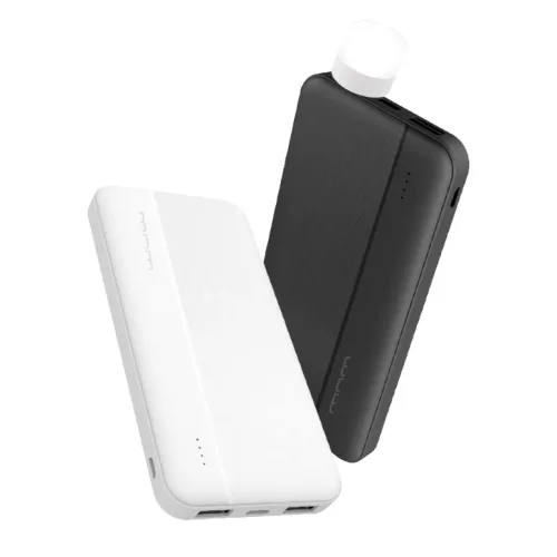 WUW Y145 2.1A Преносимо зарядно + LED 1xUSB-C 2xUSB-A – 10,000 mAh – Бял