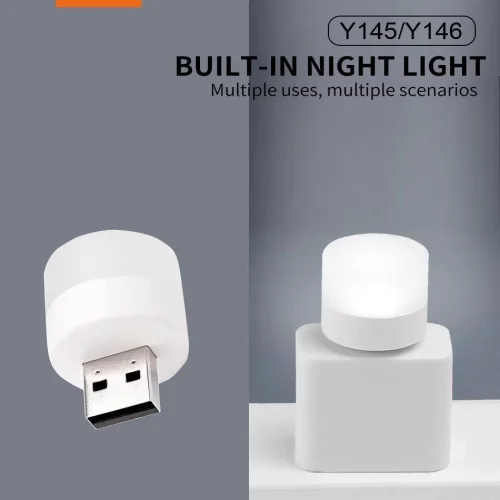 WUW Y145 2.1A Преносимо зарядно + LED 1xUSB-C 2xUSB-A – 10,000 mAh – Бял