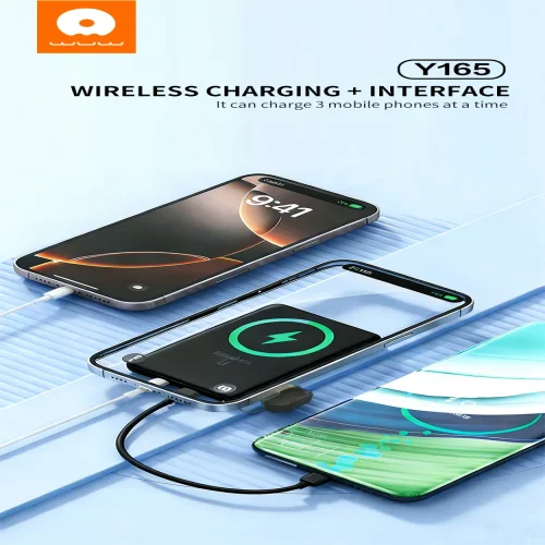 WUW Y165 Magnetic Power Bank 5,000mAh 15W с магнитно безжично зареждане