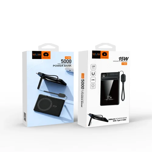 WUW Y165 Magnetic Power Bank 5,000mAh 15W с магнитно безжично зареждане