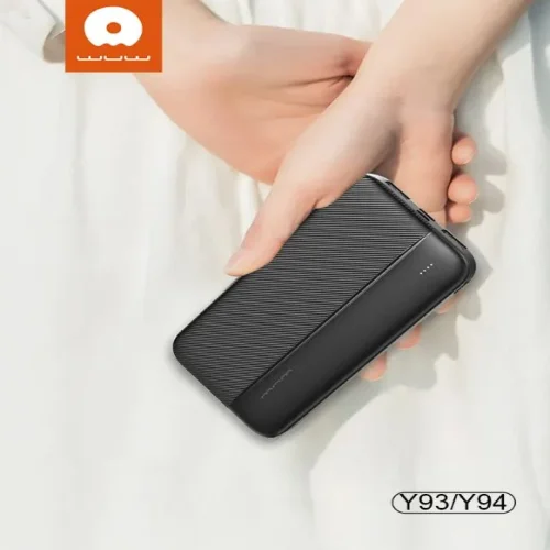 WUW-Y93 Тънко Пр.зарядно 2.1A MICRO + USB-C + 2изх.USB 10,000MAH – Бял