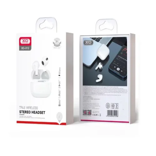 XO AP3 XO-X12 Type Безжични слушалки Air Pro, Безжично зареждане (бели)