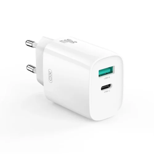 XO-CE30 30W Бързо Зарядно с USB-C + USB Букса
