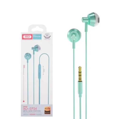 XO EP34 Метални слушалки с 3.5mm. жак – Зелен