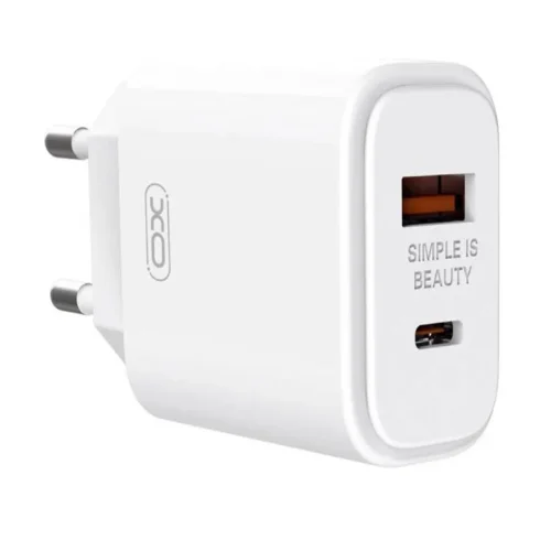XO-L90A 20W PD Адаптер с изх. USB-C + USB PD-20W + QC18W
