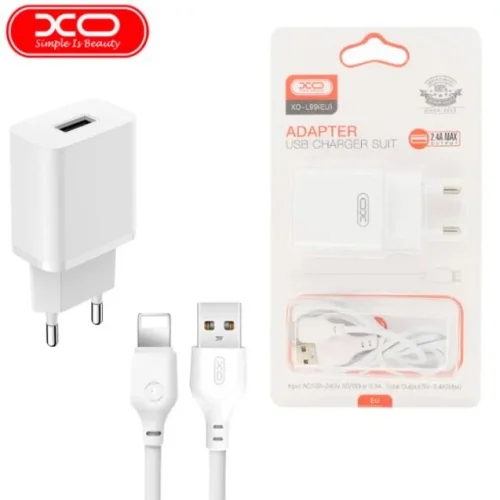 XO-L99 2.4A. бързо зарядно с кабел USB – Lightning
