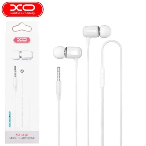 XO Слушалки XO-EP31 с 3.5mm. жак – Бял