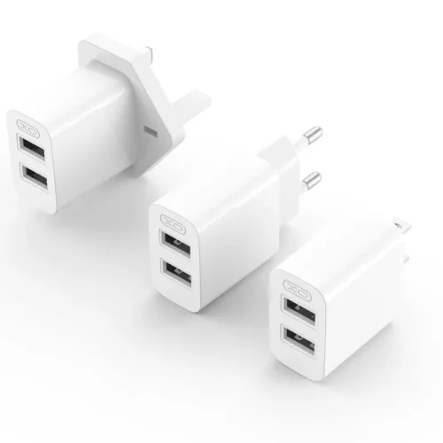 XO Зарядно устройство XO Wall charger L109 2x USB-A, cable USB Type-C, 2.4A (white