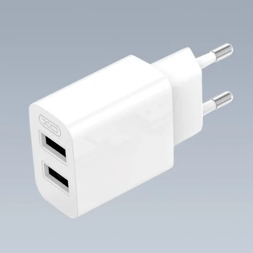 XO Зарядно устройство XO Wall charger L109 2x USB-A, cable USB Type-C, 2.4A (white