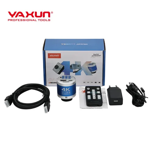 YAXUN YX-AK45-2501-B101C + МОНИТОР/ 4K камера Професионален тринокулярен микроскоп с LED осветление